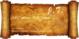 Jámbor Tímea névjegykártya